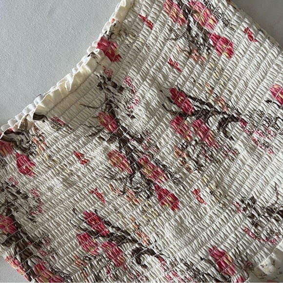 Reformation Floral Midi Dress in Cream and Pink - Picture 9 of 15